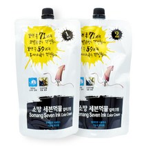 소망 인큐스 세븐 스피드 오징어먹물 칼라크림 염모제 1제 400ml + 2제 400ml, 다크브라운, 1세트