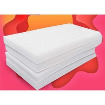 압축 스티로폼 스폰지 블록 플라스틱 패드 고밀도 충격흡수, 100mm 흰색 세로 50cm x 너비 50cm