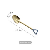 수박 아이스크림 팥빙수 디저트 삽 스푼 304 스테인레스 스틸 셔블스푼, 미러팁삽