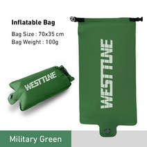 Westtune-캠핑 공기 주입식 슬리핑 매트 접이식 야외 패드 풍선 매트리스 베개 포함 초경량 여행 침대, Green Air Bag