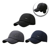 [MantaX] 1+1 패딩재질 귀마개 캡모자 다이아 스포츠 방한모 귀달이, 블랙+그레이