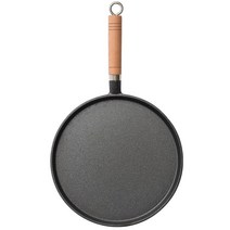 팬케이크프라이팬 무쇠팬 크레페팬 캠핑 싱글족 주철, 26cm 팬, 1개