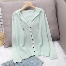 여름 그물니트 후드 가디건 하늘비즈 C11 T079N912