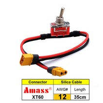 대전류 고하 중 스위치 XT60 T-플러그 전원 ON-OFF 토글 12/14AWG for eBike RC 비행기 ESC 모터 연결 어댑, 04 XT60 Plug AWG12