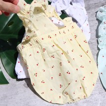 강아지 옷 봄 여름 올인원 티 나시 원피스 반려동물 애견 용품 앵두끈나시, 민트