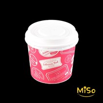 350종이용기 푸드컵 닭강정용기 디저트용기 컵밥용기 1회용컵밥 컵밥포장용기 디저트종이용기 350cc 종이컵용기 1000세트, 350푸드컵＋백색(AF)뚜껑