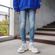 토모나리 토모나리 구제 버플워싱 청바지
