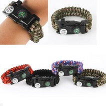 생존 팔찌 등산 캠핑 재난 나침반 서바이벌 비상 용품, 퍼플