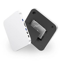 위즈플랫 HM25C 맥미니 with HUB 2TB 외장SSD 실버