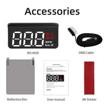 GPS HUD 자동 OBD2 + GPS HUD 헤드 업 디스플레이 범용 디지털 속도계 안전 운전을 위한 과속 경보 다기, 03 OBD2 Hud