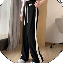 간지나는댄스걸 방송댄스복 힙한팬츠Klein-넉넉한 블루 플루이드 여름 여성용 홈 바지 넓은 다리 폭 루즈한