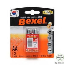 2p 벡셀 1.5V AA사이즈 알카라인 건전지(LR6IN2P) 5개 세트, 상세페이지 참조