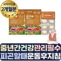 직장인 피곤할때 간건강 유지 관리 개선 3종 비타민B 2개월분 할머니 할아버지 간수치 질환 낮추는법 잠을자도피 너무피곤해요 기운이없을때 기력 원기 회복제 실리마린 홍삼농축분말