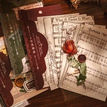 빈티지 고전 배경지 다꾸 페이퍼 4종 다이어리꾸미기, 1.전단지 (ME-1079)