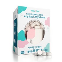 코인티슈 250매 동전 [100%천연원단] 국내생산 압축 티슈 물티슈, 코인티슈 250매 + 1W (핑크) 휴대케이스, 1개