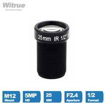 카메라 렌즈 망원 시그마 Witrue 5 메가픽셀 CCTV 25mm M12 1/2 인치 장거리 5MP AHD IP 보안