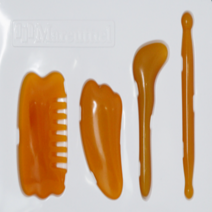 괄사 마사저 종아리 휴대용 갈사 괄사기 얼굴 경락 기구 마사지 크림 처진 볼살 리프팅 4P세트, S마사지크림