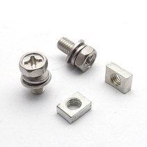 2 세트 오토바이 스쿠터 ATV 먼지 자전거 배터리 터미널 너트 및 볼트 나사 M5x10mm M6x12mm 4Ah 5Ah 6AH 7Ah, 02 M6x12mm, 02 M6x12mm