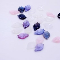 12x19mm 입체감이 좋은 꽃잎 장식 5개 비녀재료, 바이올렛톤