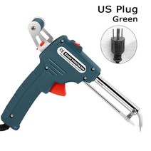 휴대용 전문가용 내부 열 110V/220V 60W 납땜 인두기 자동 주석 용접 토치 도구 보내기, 01 green_02 US Plug