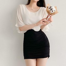 하객룩 쉬폰 셔링 심플 단정 원피스 데이트룩 롱스커트 여름코디 봄스타일링