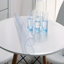 맞춤제작 투명원형 매트 데스크 책상 패드 연질 고무판 PVC 아스테이지 비닐 깔개덮개 매트, 원형, 3mm 투명, 지름 101 ~ 110cm : 구매수량 (12)