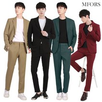엠포르스 사계절 봄가을 겨울 세미 캐주얼 하이스판 남성셋업 정장세트 7종