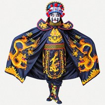 변검가면 중국 사천 마스크 변검술 기본 의상 세트 가면 마술, 상세 페이지 참고, 상세 페이지 참고, 04. 클래식 옐로우 롱 클라우드 숄더 빅 드래곤