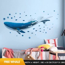 우영우 고래 대형 인테리어 벽 스티커 포인트벽지 데코스티커