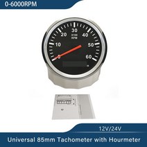타코메타 타코미터 RPM 게이지 속도 측정기 3-8k 시간 가있는 회전 카운터 85mm, 6kbs
