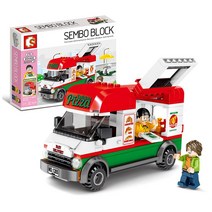 레고호환 셈보블럭 미니자동차레고 피자푸드트럭 키덜트 601305, 상세페이지 참조