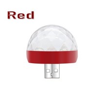USB LED 디스코 DJ 무대 자동차 조명 휴대용 가족 파티 공 컬러풀한 조명 바 클럽 무대 효과 램프 휴대, Red_USB-Android port