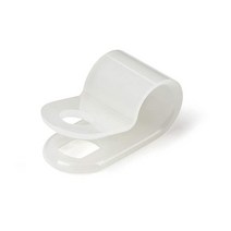 StarTech. com 100팩 스크류 마운트 케이블 클램프 - 미디엄 6.35mm 번들 패스너/홀더 R-타입 싱글 재사용 가능한 나일론 클립 다운 관리 UL/94V-2 정격 T, Medium 0.25 (6.35mm) max. d