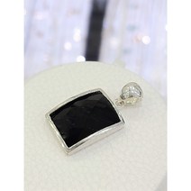 파이치치 순은/전체실버925 블랙오닉스 원석 남여공용목걸이 펜던트 SSJ10344P-무도금-펜던트만