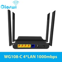 cioswi wifi 라우터 1200mbps 듀얼 밴드 openwrt 방화벽 mt7621a 800mhz 4-lan 고이득 45dbi 안테나 홈 오피스 핫스팟, wg108 라우터