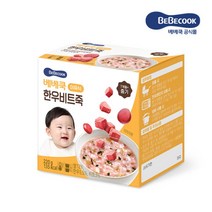[베베쿡] 실온이유식 중기 한우비트죽 1박스 (110g x 2개입), 상세 설명 참조