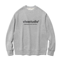 VIVASTUDIO ORIGINAL LOGO CREWNECK JS MELANGE 그레이