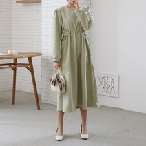 [VY] 여자 후레아 스트랩 나들이 민무늬 SS 롱원피스