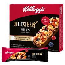 켈로그 에너지바K 베리&넛 30g / 리얼 블루베리와 크랜베리가 가득, 5개