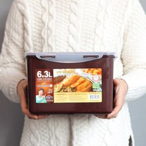 쿨맥시2 직사각 밀폐용기 21호 초코색 6.3L
