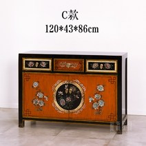 10자장롱 6자 복고풍 붙박이 자개 장농 관물대 낮은이불장 원목, C형