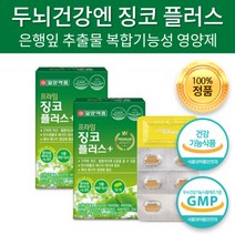 식약처 인증 프라임 징코 플러스 은행나무 은행잎 추출물 아연 비타민B 흑마늘 울금 코엔자임 Q10 두뇌 기억력 인지력 혈행 혈액 순환 생성 개선 뇌 기능 개선제 면역력 도움 영양제, 60정 x 3개