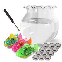 딩동펫 반려동물 캣 물고기 수족관 장난감 세트, 혼합색상, Electric Fish DD-025