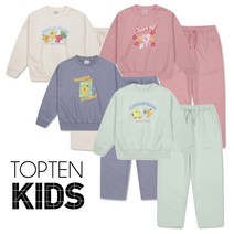 [특가세일] 탑텐키즈 아동 테리 셋업 맨투맨 바지 실내복 상하복세트