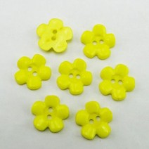 50 개 21 미리메터 10 색 염색 플라스틱 꽃 모양 단추 코트 부츠 바느질 옷 액세서리 P-134, Yellow