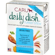 Caru Daily Dish 칠면조 스튜 그레인 프리 습식 강아지밥 12.5온스 12강아지입
