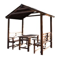 조립식 파고라 가제보 캐노피 원목 농막 흡연 부스, 250x145x245cm 조립식 파고라 I