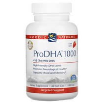 Nordic Naturals (노르딕 내추럴스) ProDHA 1000 딸기 1 000 mg 60 소프트젤옵션확인필수, 120 개