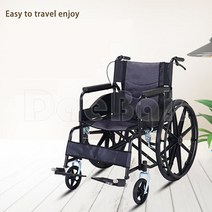 대박 경량 휠체어 수동 접이식 휴대용 환자용 노인용 병원용 장애인 가정용, 1개, 표준형 레드