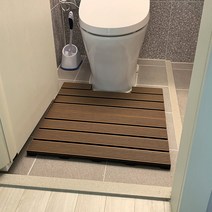 화장실 발받침대 욕실 다용도실 신발장 플라스틱 발판, 변기형 발판_내추럴